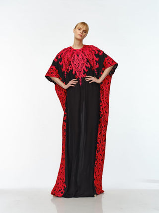 RIBBON EMBROIDERED CAFTAN