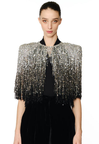 OMBRE SEQUIN FRINGE BOLERO