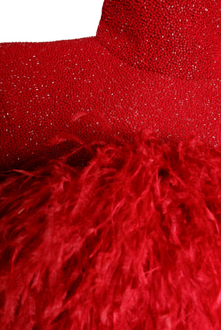 BEADED TOP WITH FEATHERS