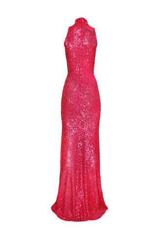 STRETCH SEQUIN GOWN
