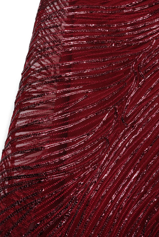 Raffia Strapless Fit and Flare Gown