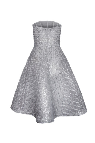 Raffia Strapless Dress