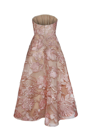 Raffia Strapless Dress