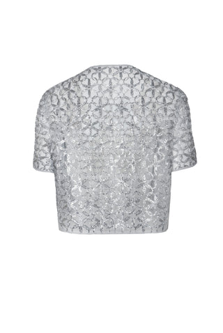 Raffia Short Sleeve Cropped Bolero