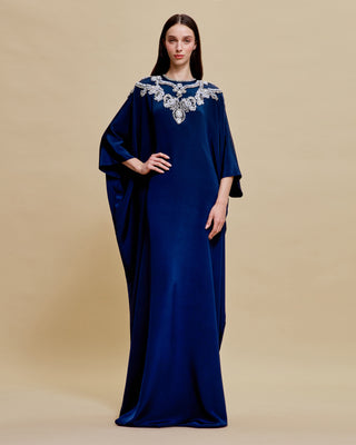 EMBELLISHED NECKLINE CAFTAN