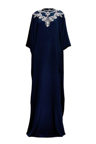 EMBELLISHED NECKLINE CAFTAN
