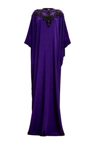 EMBELLISHED NECKLINE CAFTAN