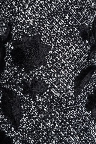 STRETCH SEQUIN HALTER FIT-AND-FLARE GOWN