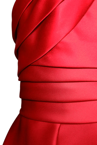 STRAPLESS DRAPED BODICE OVERSKIRT BALLGOWN