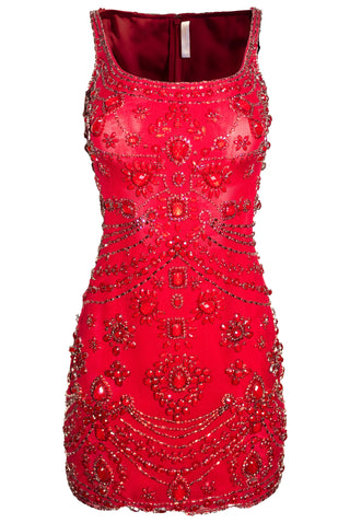 Chandelier Beaded Sleeveless Dress