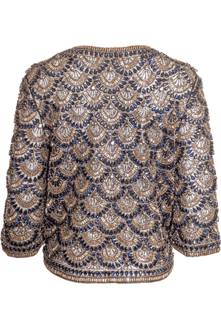SCALLOP BEADED SWING JACKET