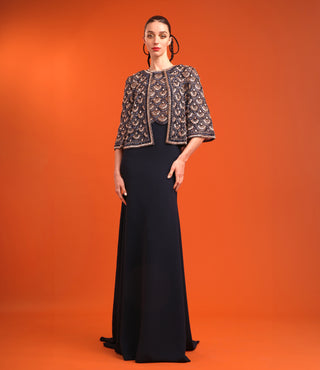 SCALLOP BEADED SWING JACKET