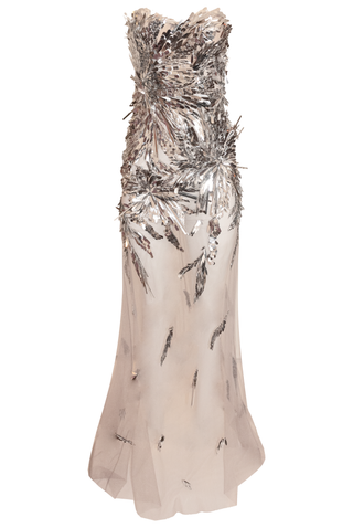 STRAPLESS THREE DIMENSIONAL GOWN