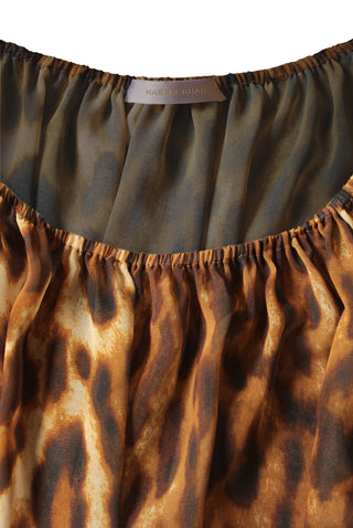 LEOPARD PRINT CHIFFON BLOUSE