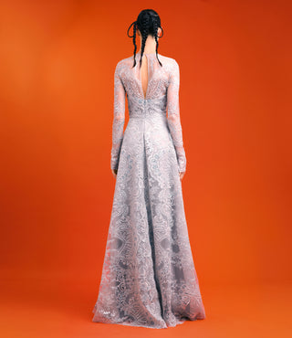 CHANDELIER LACE LONG SLEEVE GOWN