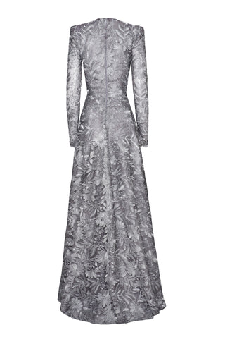 FLORAL LACE LONG SLEEVE GOWN