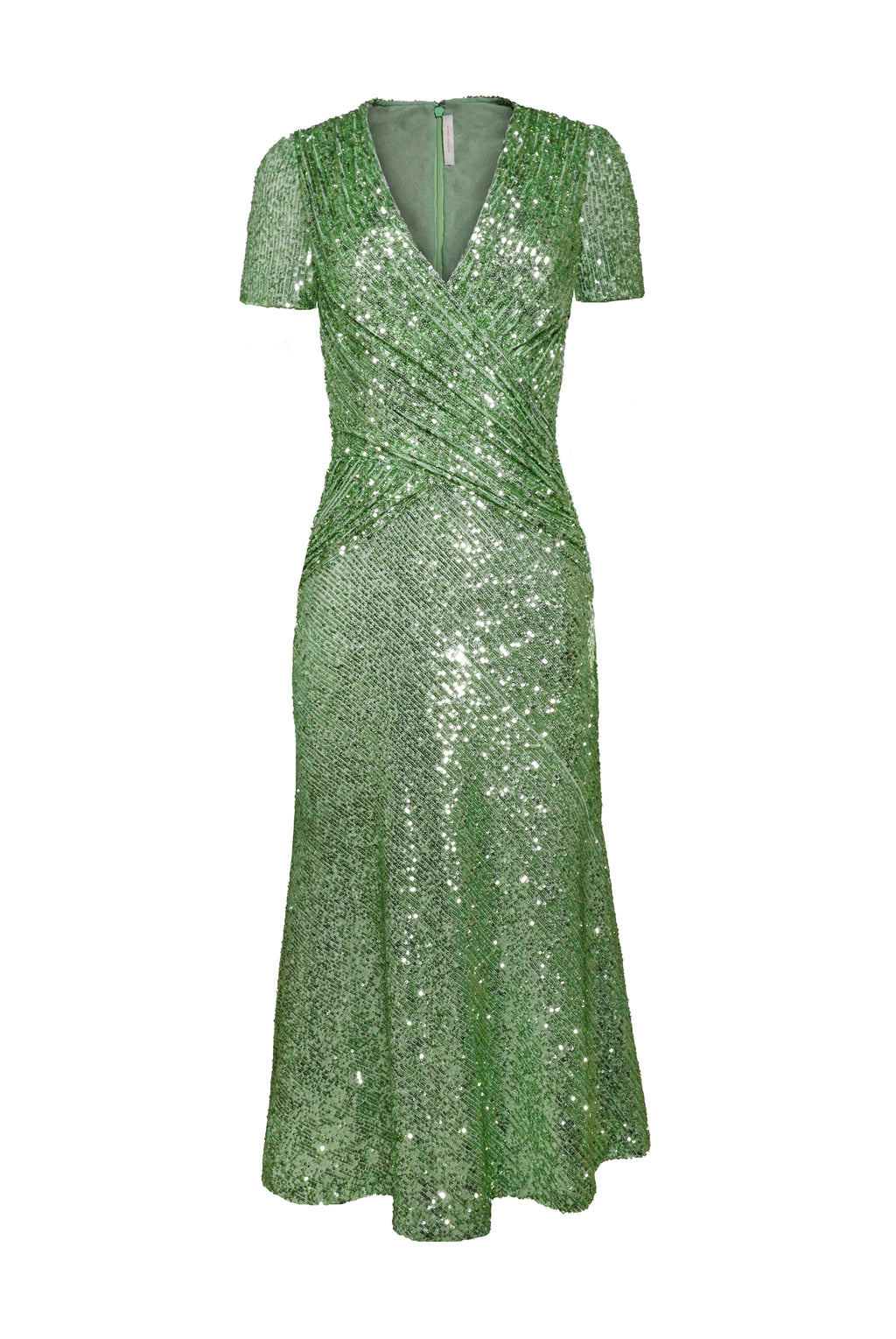 v neck sequin wrap dress YOURS LONDON Curve Green Sequin Wrap Dress