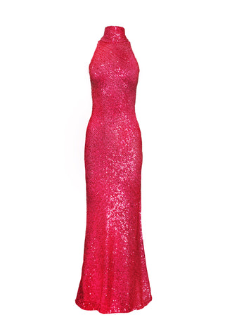 STRETCH SEQUIN GOWN