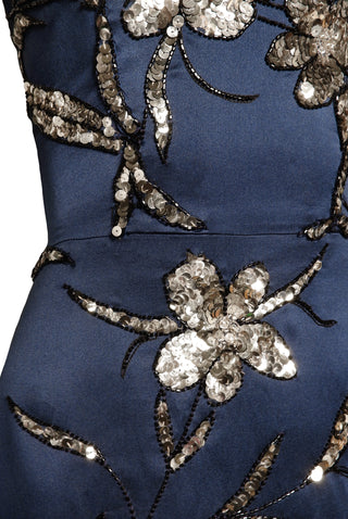 EMBROIDERED STRAPLESS GOWN