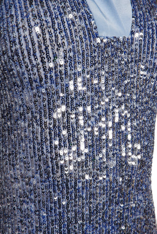 STRETCH SEQUIN POLO SHORT SLEEVE DRESS