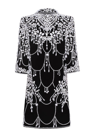 HAND-BEADED CREPE COAT