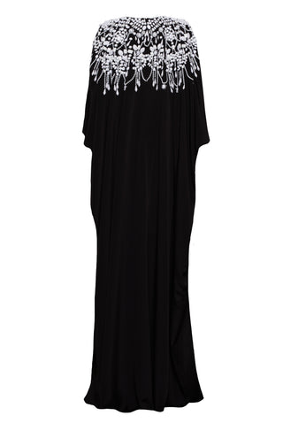 HAND-BEADED NECKLINE CAFTAN