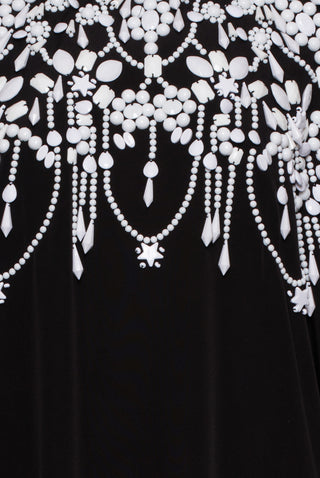 HAND-BEADED NECKLINE CAFTAN