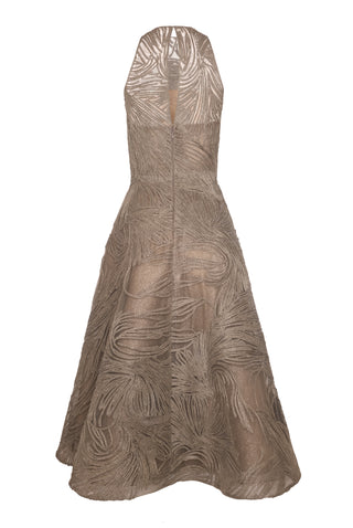 HALTER RAFFIA COCKTAIL DRESS