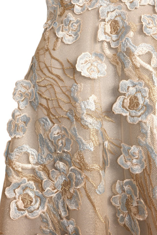 FLOWER LACE LONG SLEEVE GOWN
