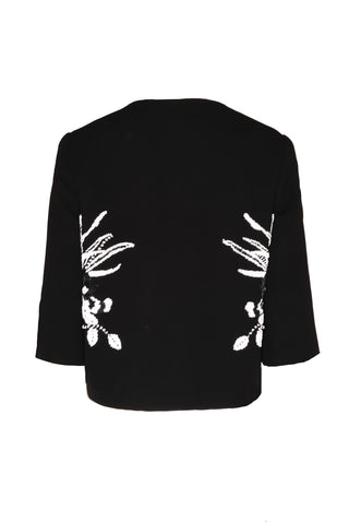 CREPE BOLERO WITH HAND-BEADED EMBROIDERY