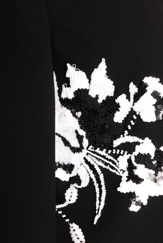 CREPE BOLERO WITH HAND-BEADED EMBROIDERY
