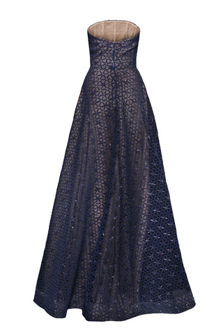 STRAPLESS CORDING GOWN