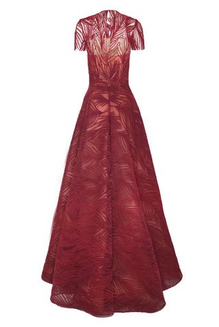 LIGHT VELVET CAP SLEEVE GOWN