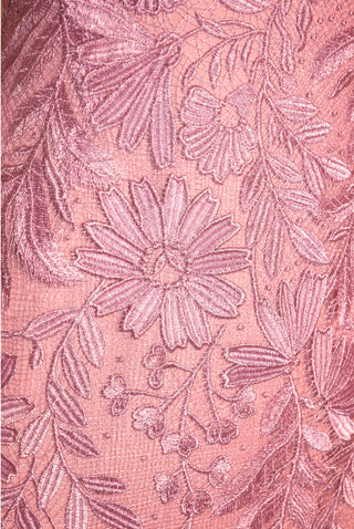 METALLIC LACE STRAPLESS GOWN