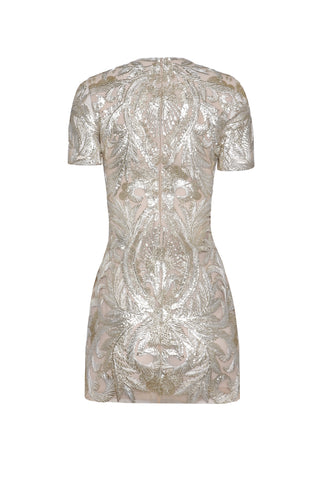 Thread Work Short Sleeve Dress