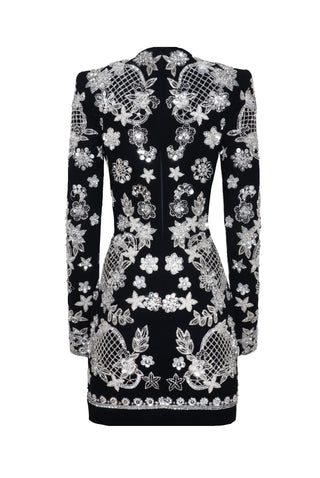 Embroidered Long Sleeve Dress
