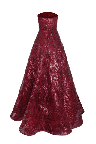 Raffia Strapless Gown