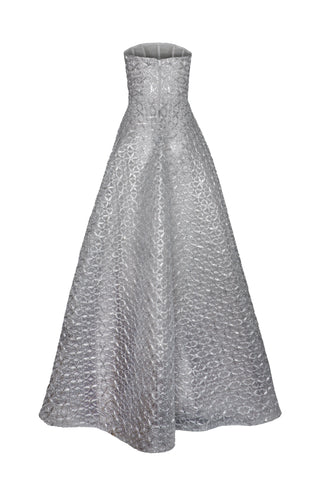 Raffia Strapless Gown