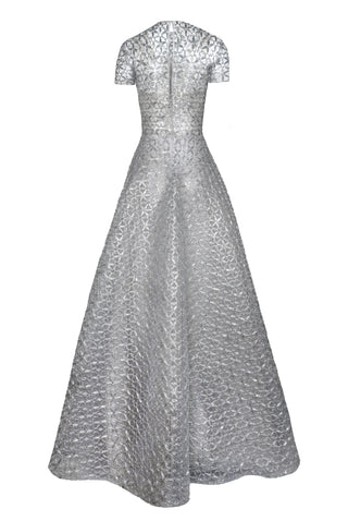 Raffia Short Sleeve Gown