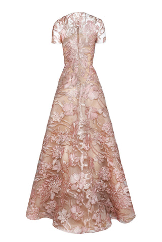 Raffia Short Sleeve Gown