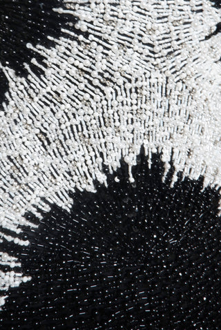 BEADED JEWEL NECK SLEEVELESS DRESS