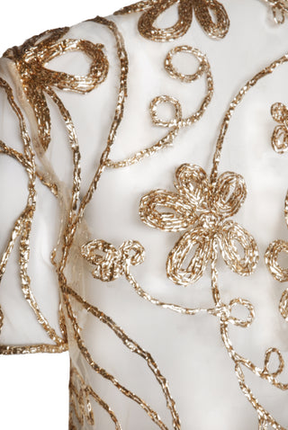 METALLIC RAFFIA BOLERO