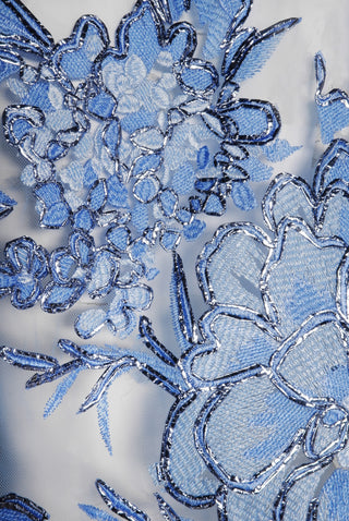 FLORAL METALLIC RAFFIA BOLERO