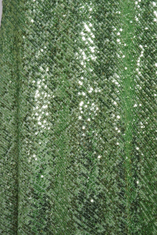 STRETCH SEQUIN HALTER GOWN