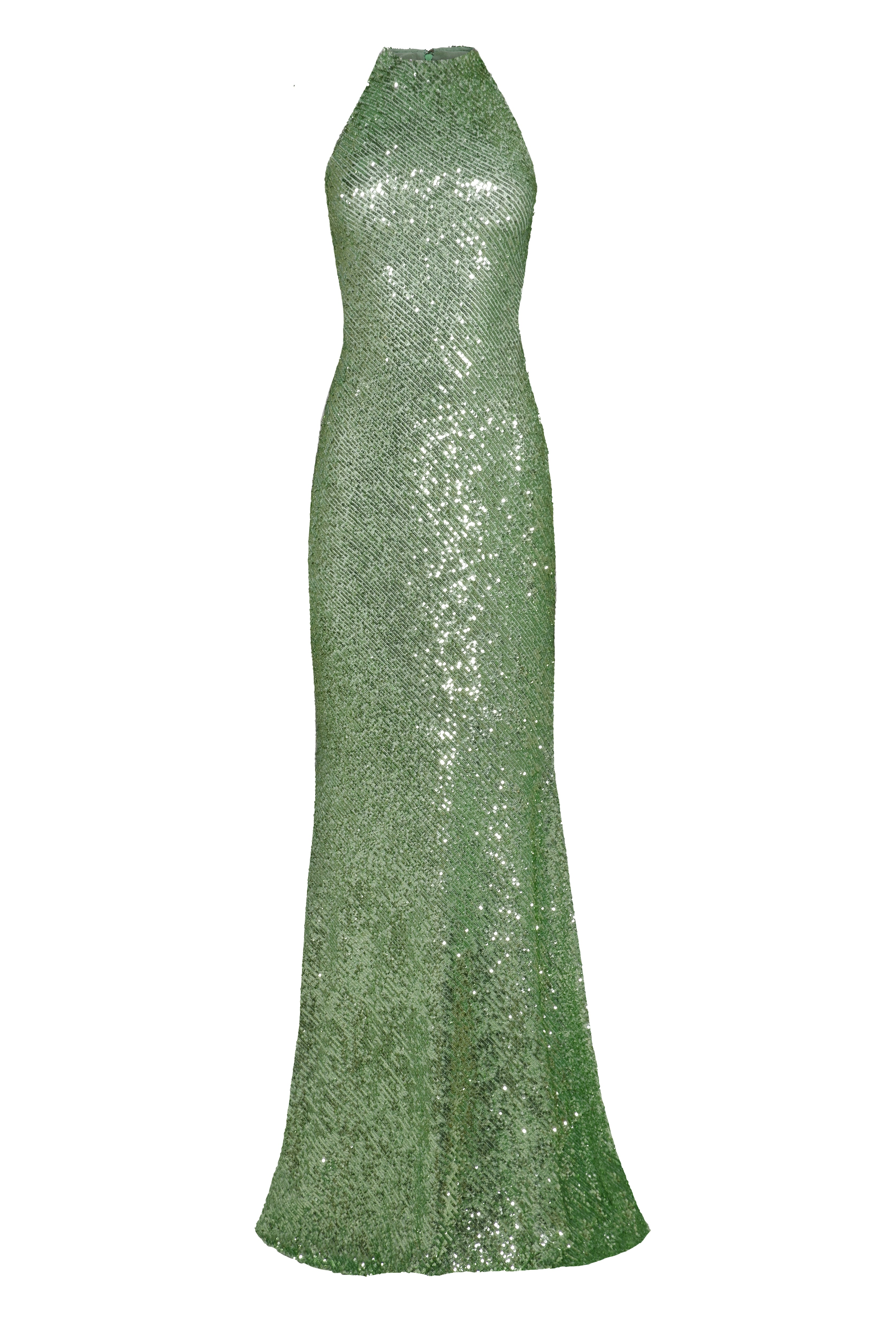 STRETCH SEQUIN HALTER GOWN Naeem Khan STRETCH SEQUIN HALTER GOWN Naeem Khan