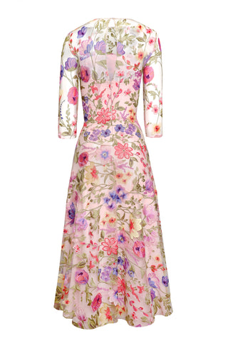 BOATNECK TEA-LENGTH DRESS