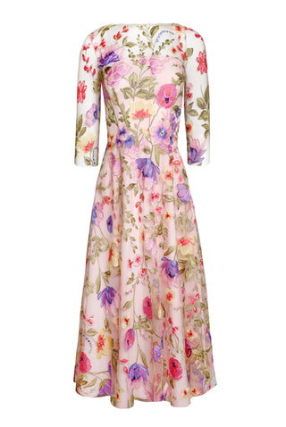 BOATNECK TEA-LENGTH DRESS