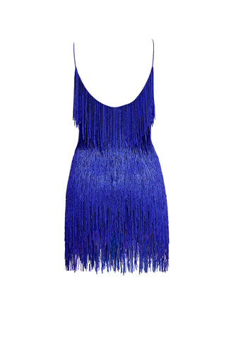 BEADED FRINGE SLIP DRESS