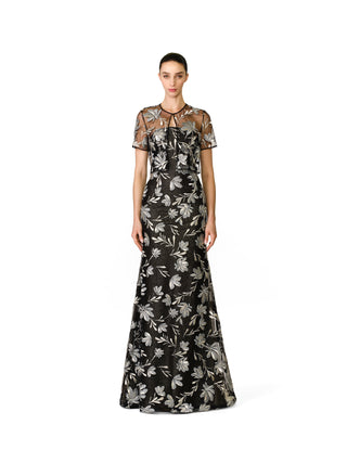 METALLIC FLORAL BOLERO