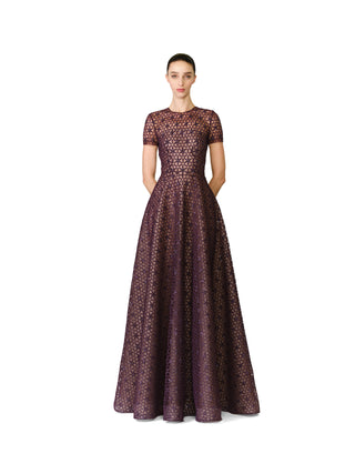 CORDING CAP SLEEVE GOWN